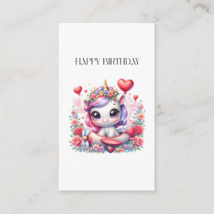 Recepción Tarjeta de cumpleaños de piloto de unicornio