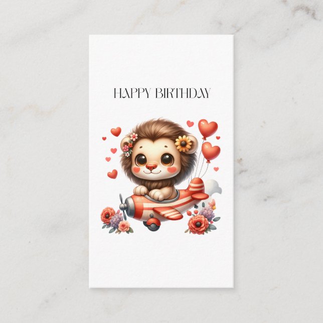 Recepción Tarjeta de cumpleaños del piloto león (Anverso)