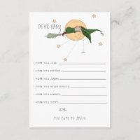 Tarjeta de deseos de consejos para bebé | Bruja ad