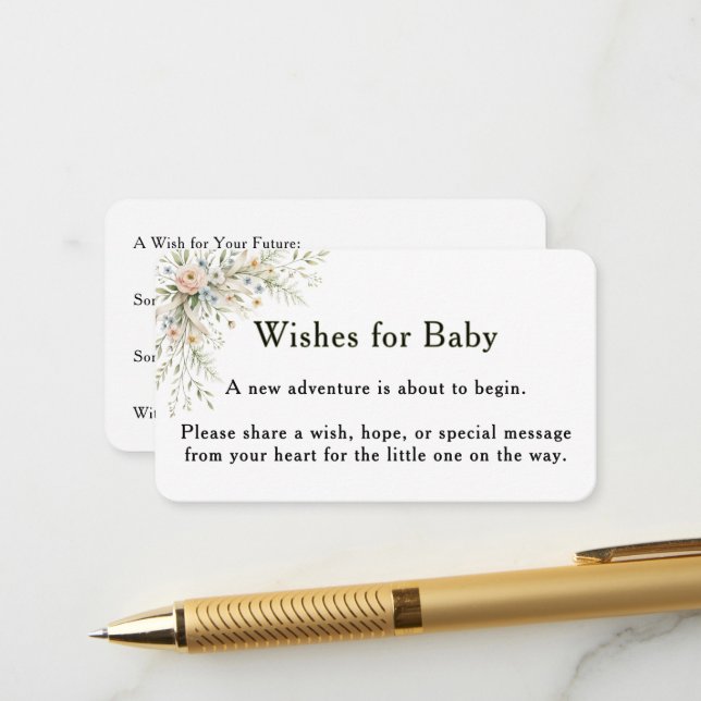 Recepción Tarjeta de deseos para bebé Baby In Bloom (Anverso/Reverso In Situ)