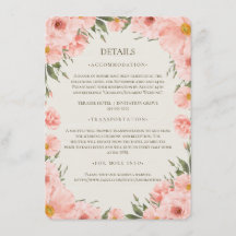 Tarjeta de Detalle de Boda con Flores de Acuarela 
