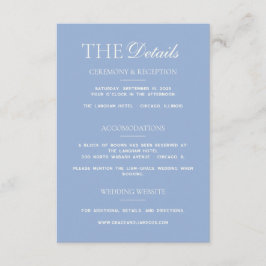 Recepción Tarjeta de Detalle de Boda de Elegancia Fronteriza