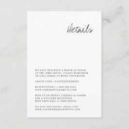 Recepción Tarjeta de detalle de Boda moderna dibujada a mano