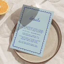 Recepción Tarjeta de detalle de Boda moderna dibujada a mano