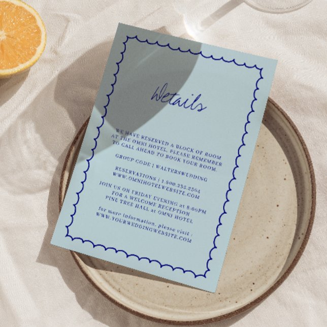 Recepción Tarjeta de detalle de Boda moderna dibujada a mano (Subido por el creador)