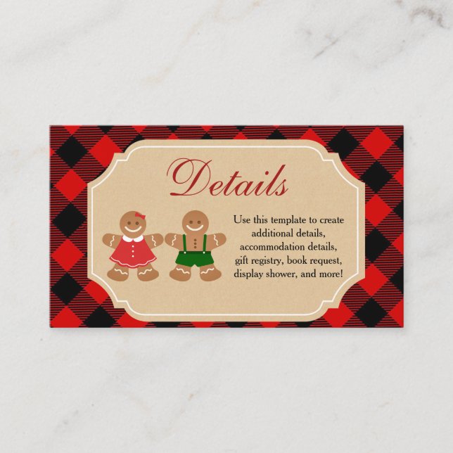 Recepción Tarjeta de detalle Gingerbread Holiday Cookie (Anverso)