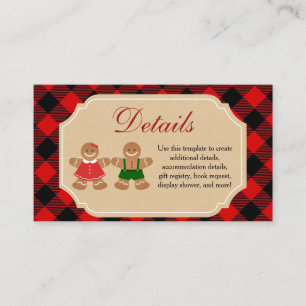 Recepción Tarjeta de detalle Gingerbread Holiday Cookie