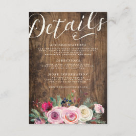 Recepción TARJETA DE DETALLES | Boda de encaje floral de mad