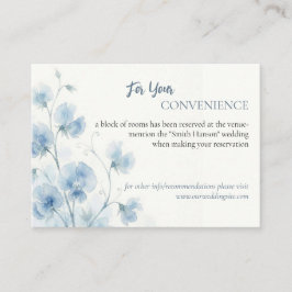 Recepción Tarjeta de Detalles de Boda Algo Azul