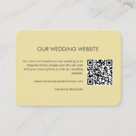 Recepción Tarjeta de detalles de boda amarilla cítrica de la