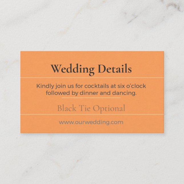 Recepción Tarjeta de Detalles de Boda Boho | Chic Floral Lux (Anverso)