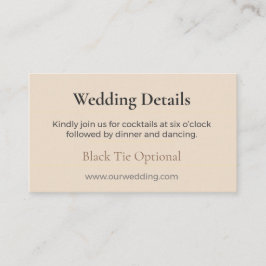 Recepción Tarjeta de detalles de boda boho | Chic Floral Lux