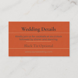 Recepción Tarjeta de detalles de boda boho | Chic Floral Lux