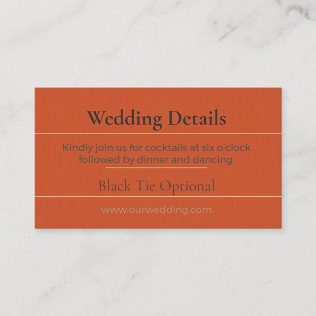 Recepción Tarjeta de detalles de boda boho | Chic Floral Lux (Anverso)