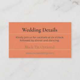 Recepción Tarjeta de detalles de boda boho | Chic Floral Lux