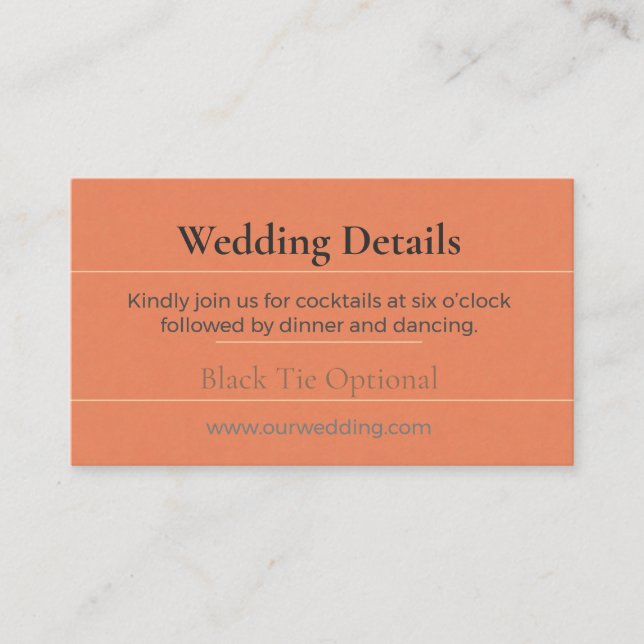 Recepción Tarjeta de detalles de boda boho | Chic Floral Lux (Anverso)