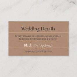Recepción Tarjeta de detalles de boda boho | Chic Floral Lux