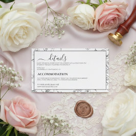 Recepción Tarjeta de Detalles de Boda Botánica Minimalista M