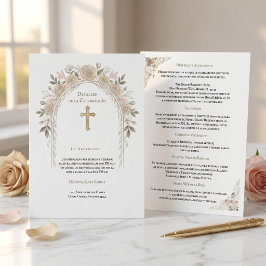 Recepción Tarjeta de Detalles de Boda Católica