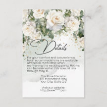 Tarjeta de Detalles de Boda Chantilly Lace 