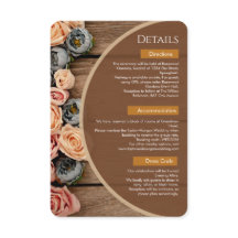 Tarjeta de Detalles de Boda con Encanto Rústico