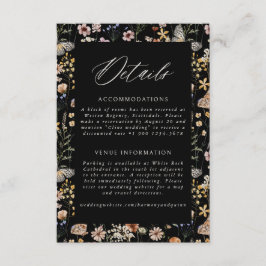 Recepción Tarjeta de Detalles de Boda con Marco Boho
