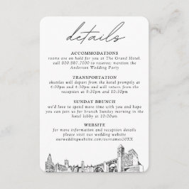 Recepción Tarjeta de detalles de boda en Spokane