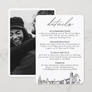 Recepción Tarjeta de detalles de boda en Spokane