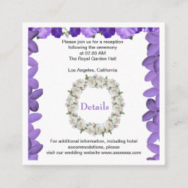 Recepción Tarjeta de detalles de boda floral con arco elegan