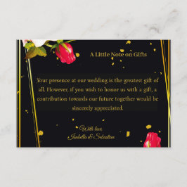 Recepción Tarjeta de Detalles de Boda Floral Malhumorado Neg