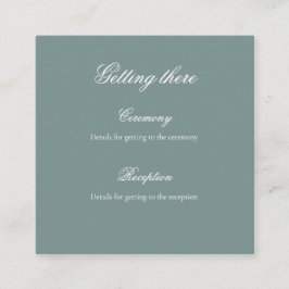 Recepción Tarjeta de Detalles de Boda "Getting There" de Sag