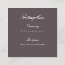 Tarjeta de Detalles de Boda Iris Lavanda Malva Mal