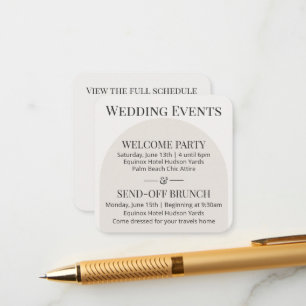 Recepción Tarjeta de Detalles de Boda Judía Moderna Arch