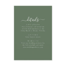 Tarjeta de Detalles de Boda Minimalista y Elegante