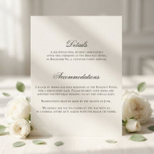 Tarjeta de Detalles de Boda Paisajística Vintage M