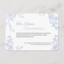 Tarjeta de detalles de boda Porcelain Meadow Chino