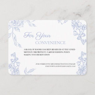Recepción Tarjeta de detalles de boda Porcelain Meadow Chino
