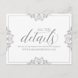 Recepción Tarjeta de detalles de boda / Tarjeta de informaci