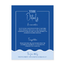 Tarjeta de detalles de destino azul SIENNA