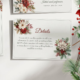 Recepción Tarjeta de detalles de información de boda rústica