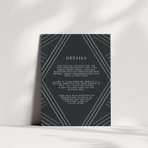 Recepción Tarjeta de detalles de invitado de Empire Boda   C