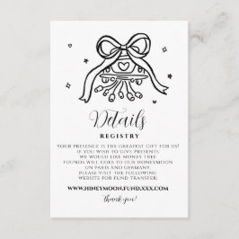 Recepción Tarjeta de detalles de la fiesta de boda minimalis