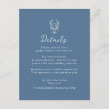 Tarjeta de detalles de langosta de Nueva Inglaterr