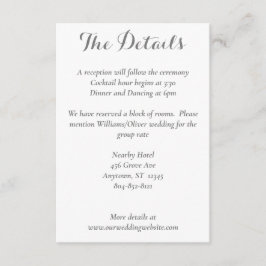 Recepción Tarjeta de detalles de magnolia delicada rosa y bl