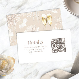 Recepción Tarjeta de detalles de perlas