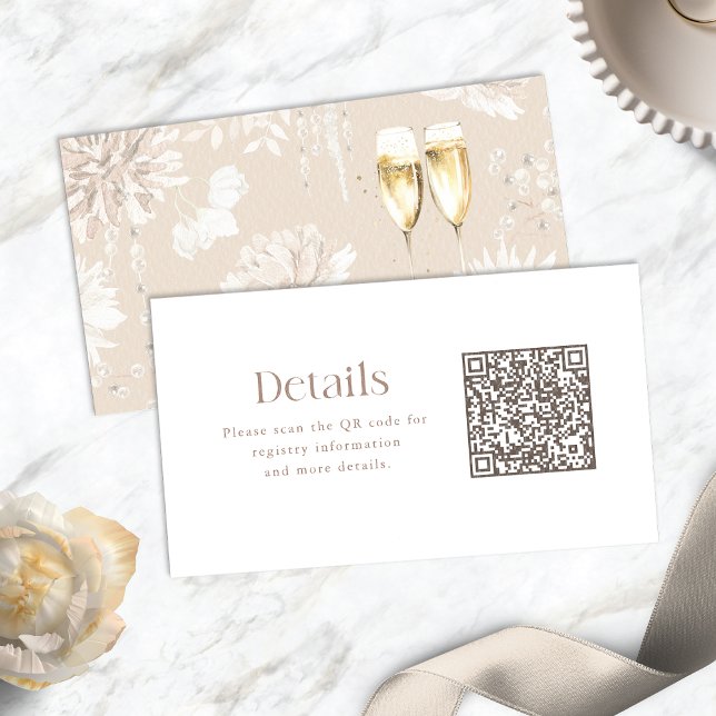 Recepción Tarjeta de detalles de perlas (Pearl Detail Enclosure Card
)