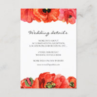 Tarjeta de detalles del boda de acuarela de espías