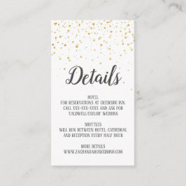 Recepción Tarjeta de detalles del Boda de caligrafía de conf