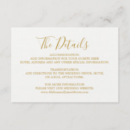 Recepción Tarjeta de detalles del Boda de Glam Globetrotter