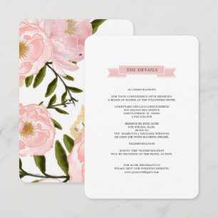 Recepción Tarjeta de detalles del Boda de personas de color